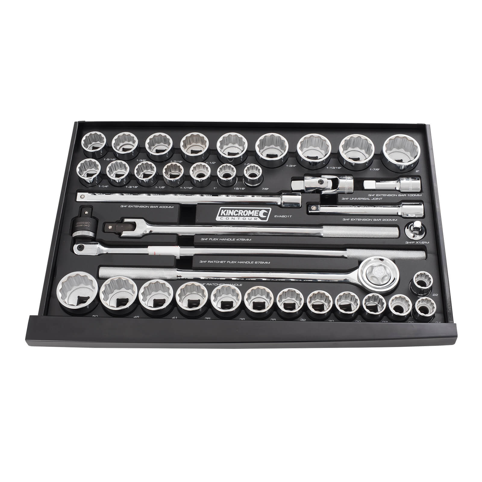 CONTOUR® 37 Piece Sockets & Accessories EVA Tray - Kincrome Tools