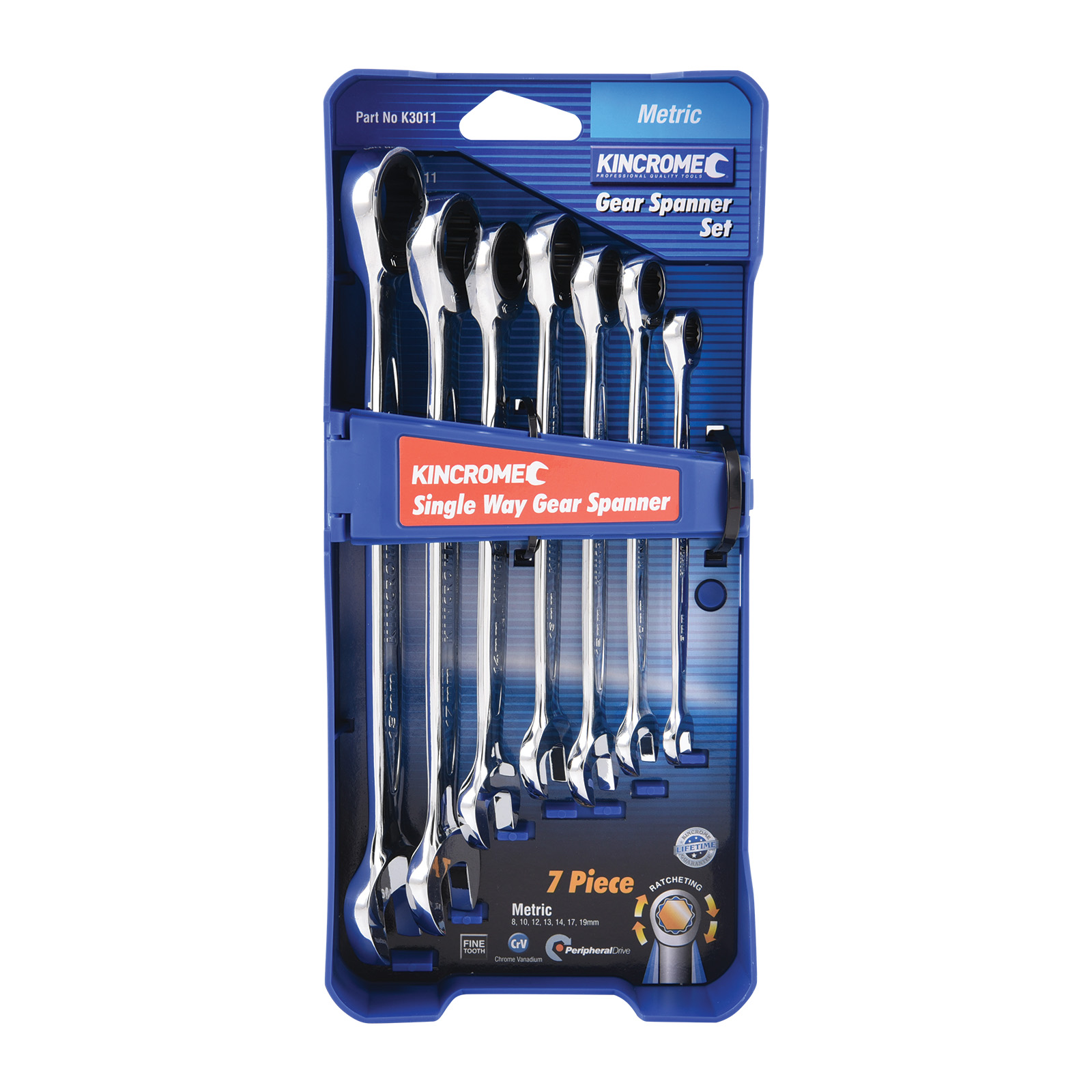 Kincrome gear spanner set store 7 piece metric