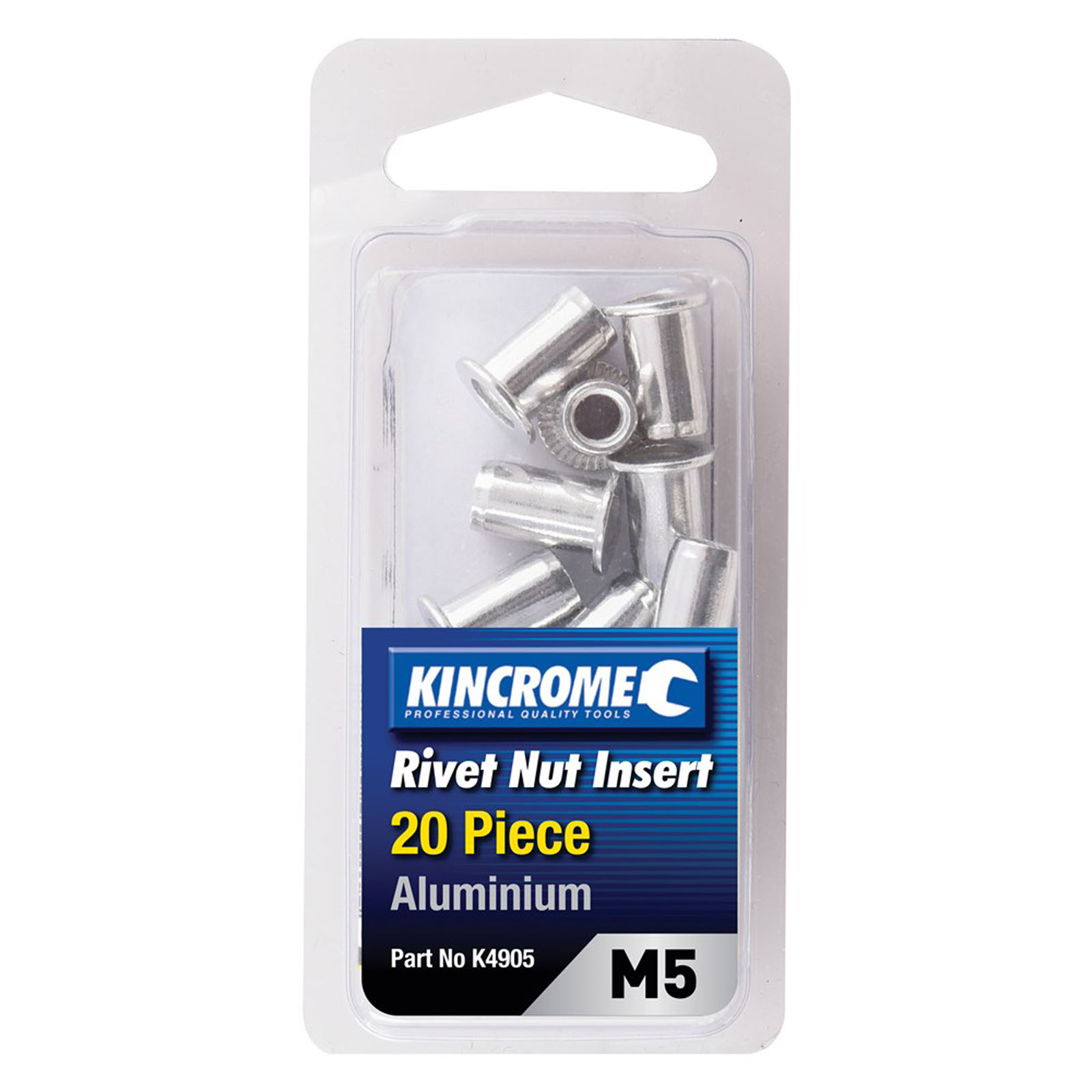 DRAPER zinc-plated threaded insert rivet nuts M5 x 0,8mm (10 pieces) - 04052