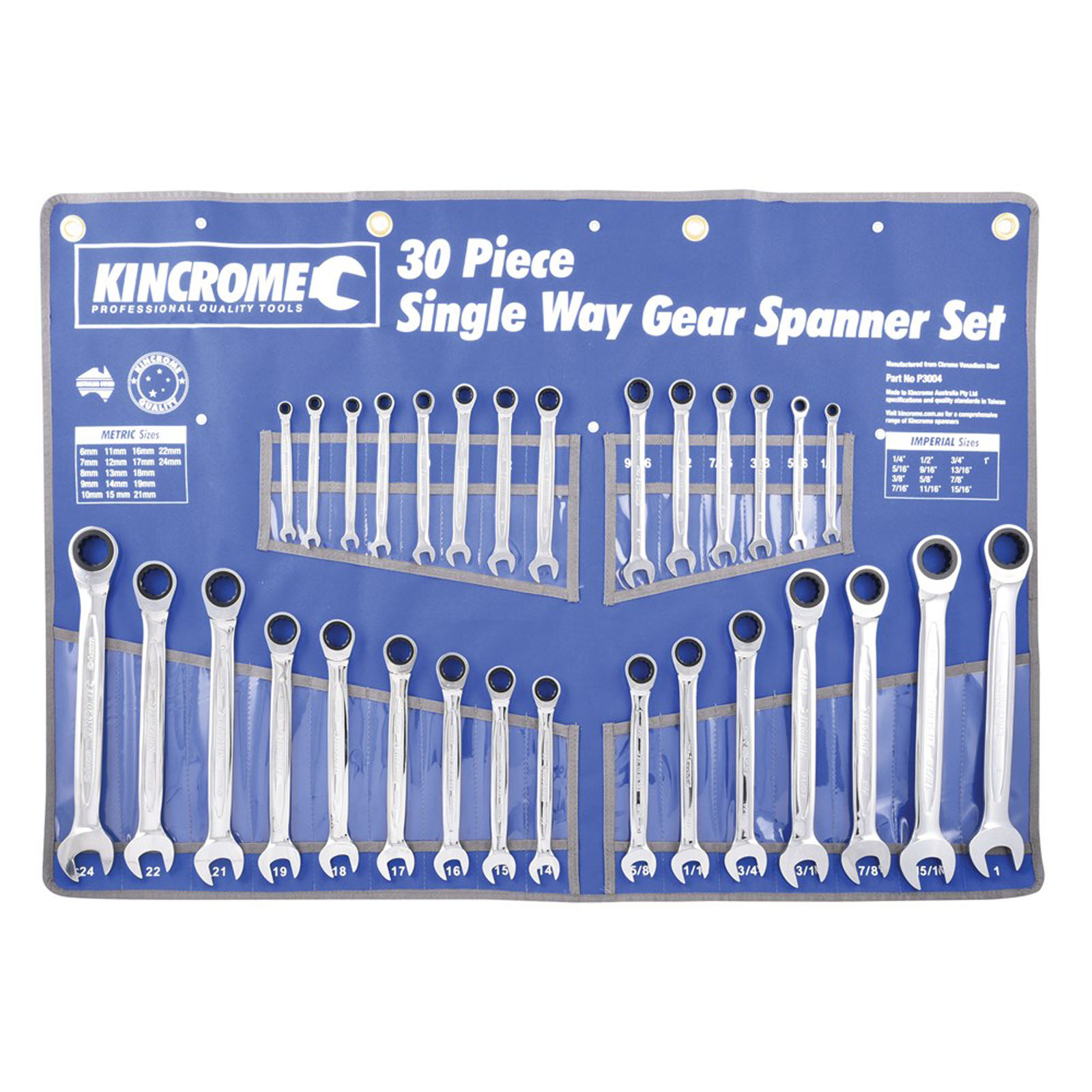 Kincrome gear online spanner set