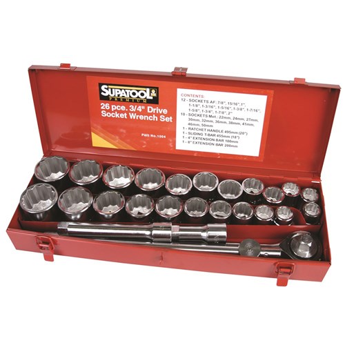 Socket Set 26 Piece Imperial & Metric