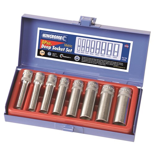 Deep Socket Set 8 Piece 1/4" Drive