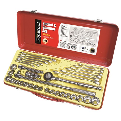 Socket & Spanner Set 35 Piece Imperial & Metric