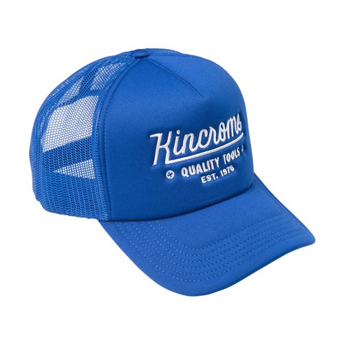 SCRIPT TRUCKER CAP - BLUE