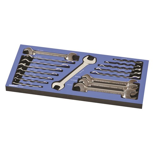 EVA Tray Double Open Ended Spanners 17 Piece