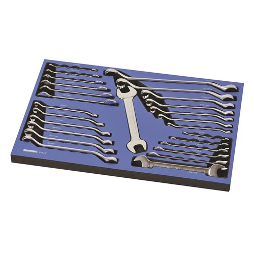 EVA Tray Double Ring & Open End Spanners 26 Piece