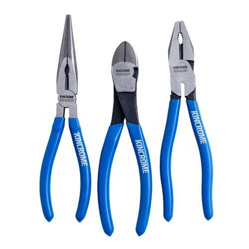 3 Piece Vinyl Grip Plier Set