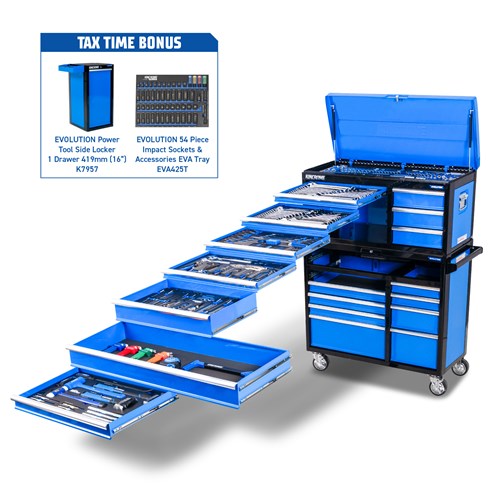 EVOLUTION Workshop Tool Kit 367 Piece 18 Drawer (41”)