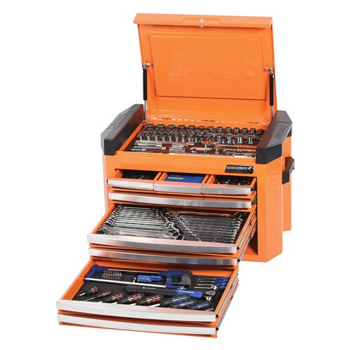 CONTOUR® Tool Chest Kit 207 Piece 8 Drawer 29" Orange