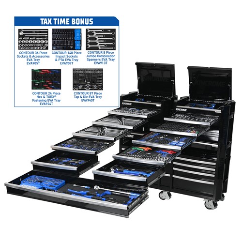 CONTOUR® Workshop Tool Kit 868 Piece 22 Drawer (60") Black