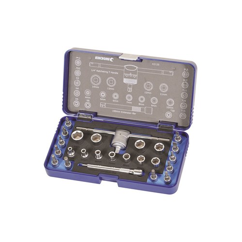 Socket & Bit Set 25 Piece 1/4" Drive