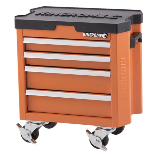 CONTOUR Mini Tool Trolley 4 Drawer Flame Orange