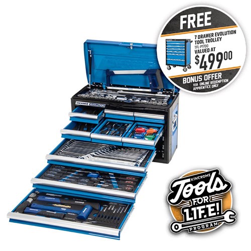 EVOLUTION Tool Chest 174 Piece 9 Drawer 1/4, 3/8 & 1/2" Drive
