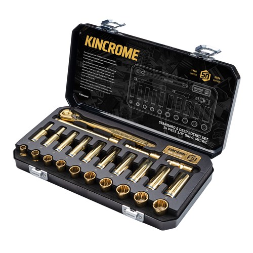 50th Anniversary 3/8" Socket Set 24Pc - Metric