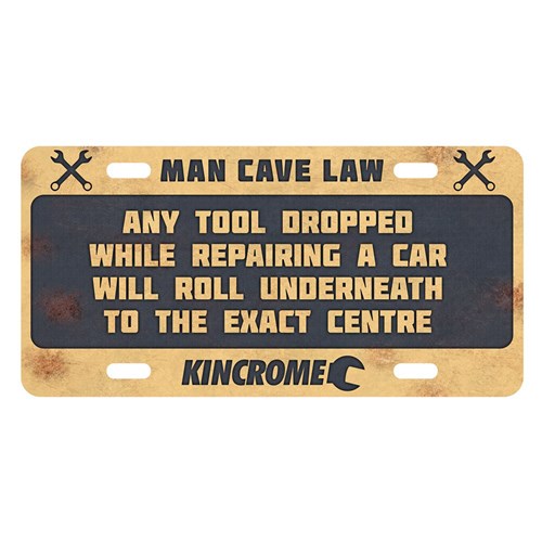 RETRO™ Sign Man Cave Law - Under Car