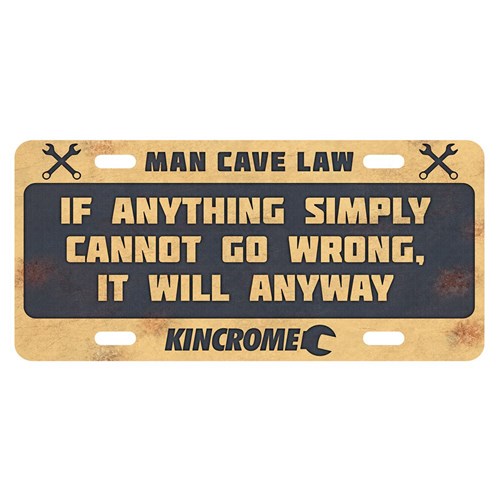 RETRO™ Sign Man Cave Law - Go Wrong